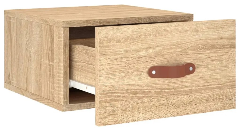 vidaXL Κομοδίνα Επιτοίχια Sonoma Δρυς 35 x 35 x 20 εκ.