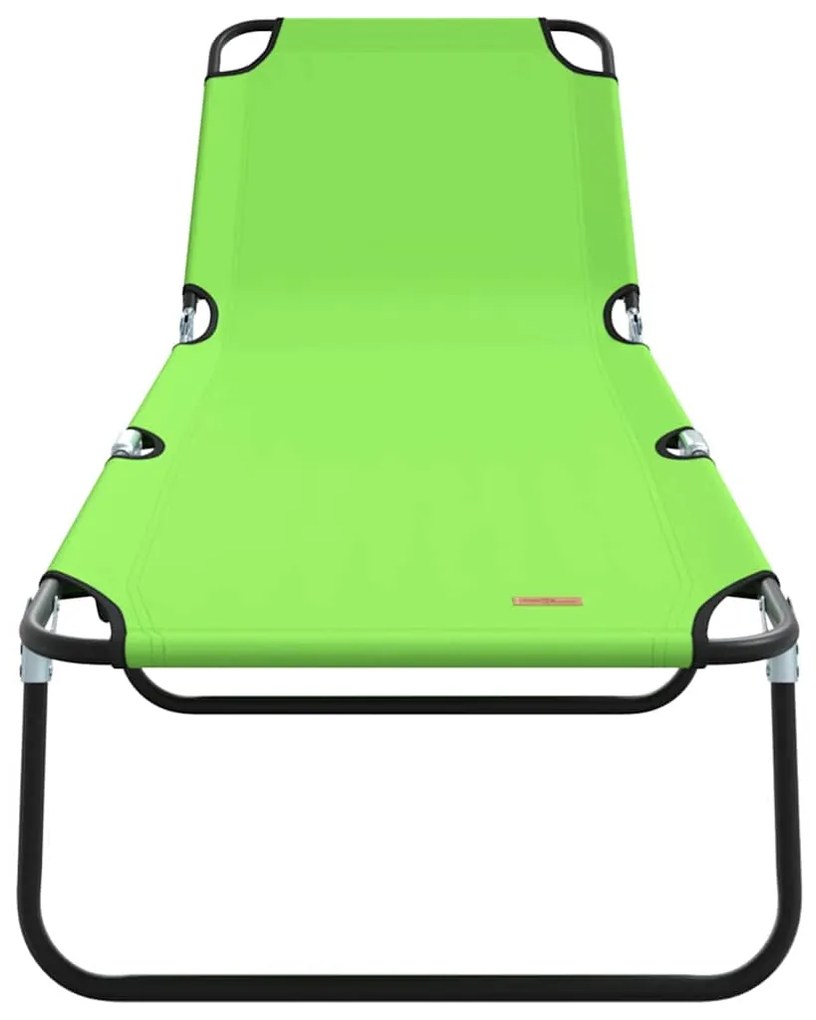 vidaXL Πτυσσόμενη ξαπλώστρα 2 pcs Πράσινο 56 x 189 x 87 εκ. ύφασμα