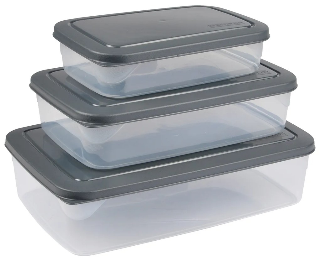 Φαγητοδοχεία (Σετ 3τμχ) L-C Boxes Anthracite 6PTA103AT