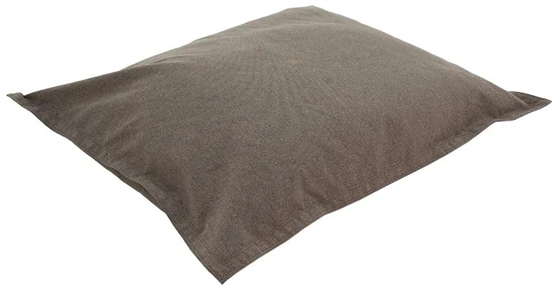 Πουφ μαξιλάρι Simpan pakoworld ύφασμα γκρι-καφέ