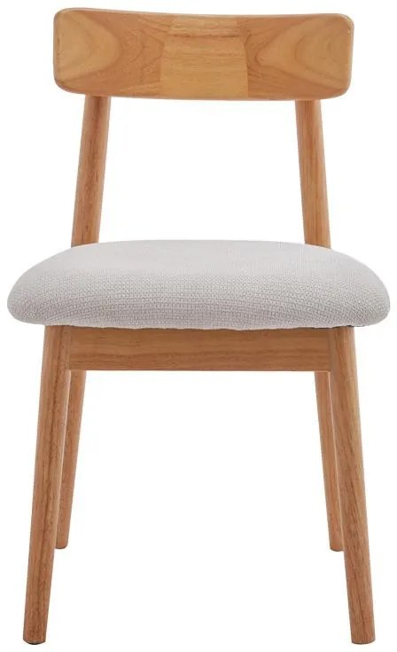 Καρέκλα Tullo rubberwood σε φυσική απόχρωση 46x45x78εκ 46x45x78 εκ.