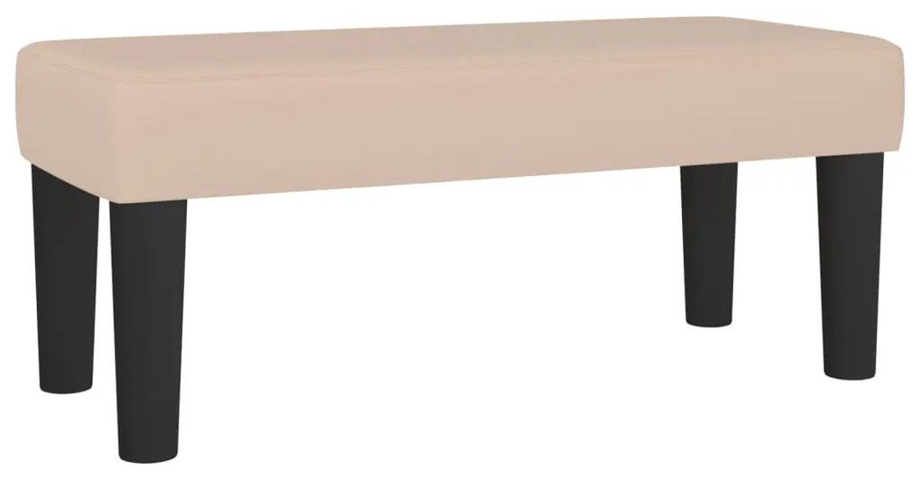 vidaXL Κρεβάτι Boxspring με Στρώμα Καπουτσίνο 90x190εκ.από Συνθ. Δέρμα