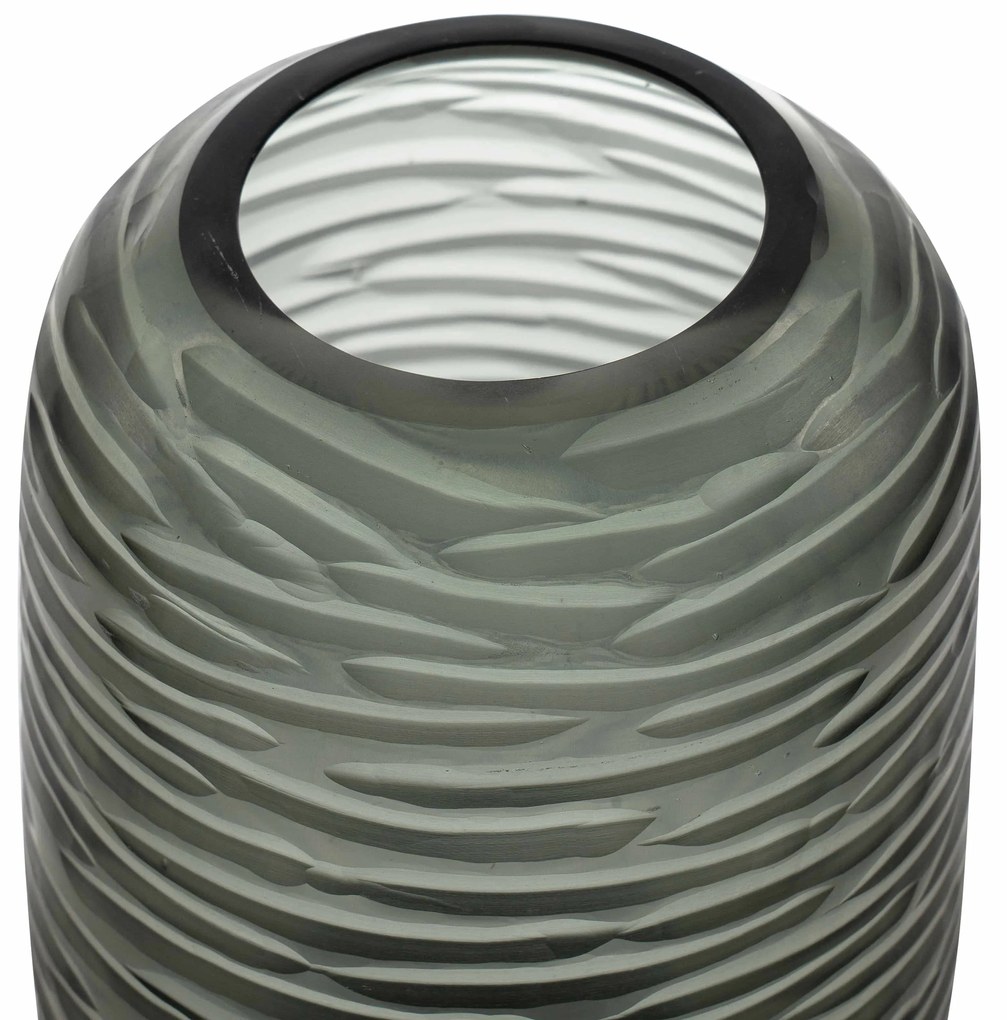 Vase DEKOCANDLE 14cm mouthblown with cutting DCGI-382-00GV