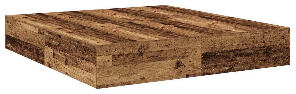 vidaXL Κρεβάτι αποθήκευσης Παλιού Ξύλου 180x200 εκ