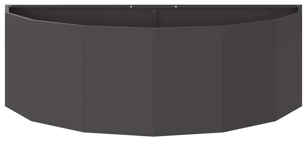 vidaXL Γλάστρα Μαύρο 120 x 60 x 35 cm Ατσάλι