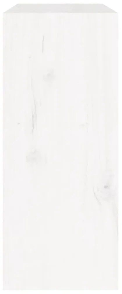 Βιβλιοθήκη/Διαχωρ. Χώρου Λευκό 60x30x71,5 εκ. Μασίφ Ξύλο Πεύκου - Λευκό