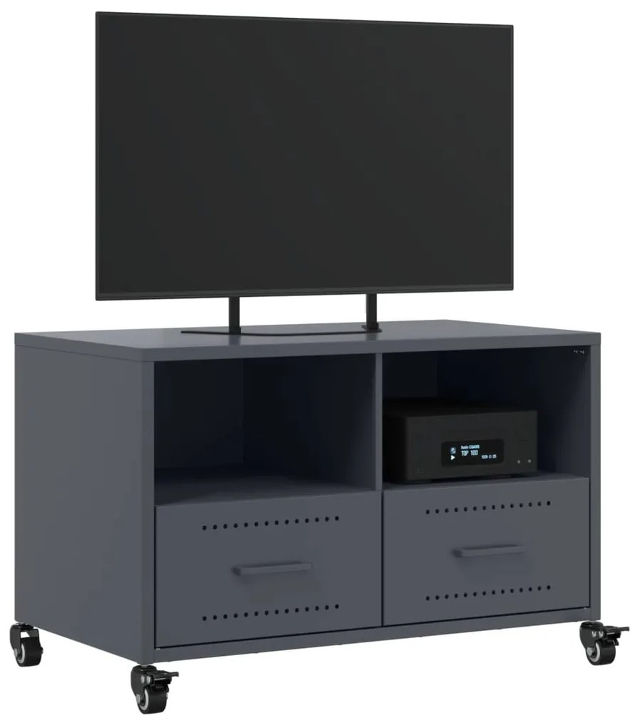 vidaXL Έπιπλο Τηλεόρασης Μαύρο 68x39x43,5 εκ. Χάλυβας