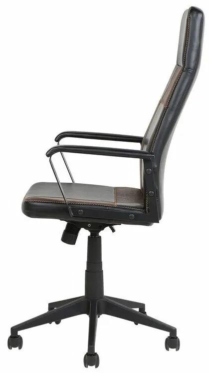 Καρέκλα γραφείου Berwyn 312, Καφέ, Μαύρο, 117x64x64cm, 14 kg, Με μπράτσα, Με ρόδες, Μηχανισμός καρέκλας: Κλίση | Epipla1.gr