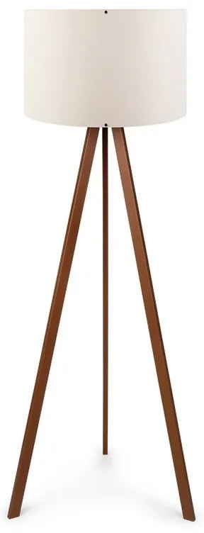 Megapap Φωτιστικό Δαπέδου Rosling Mdf/Ύφασμα Pvc Καρυδί/Μπεζ 38x21x140εκ.