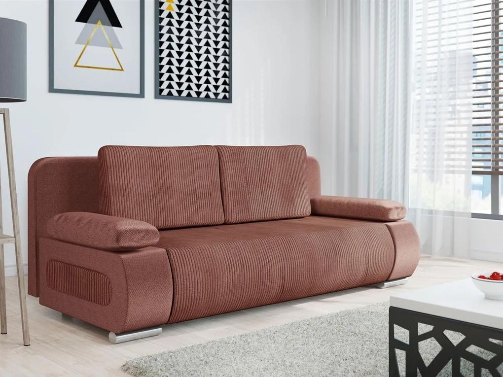 Καναπές κρεβάτι Comfivo 144, Αριθμός θέσεων: 2, Αποθηκευτικός χώρος, Κόκκινο, 77x200x92cm, 66 kg, Πόδια: Πλαστική ύλη | Epipla1.gr