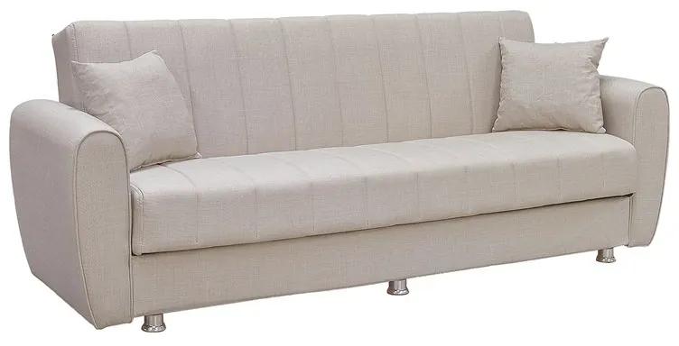 SYDNEY Καναπές – Κρεβάτι με Αποθηκευτικό Χώρο, 3Θέσιος Ύφασμα Μπεζ Sofa:210x80x75 Bed:180x100cm