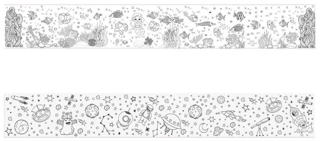 Ρολό Ζωγραφικής Party Time με ξυλομπογιές και διαστάσεις 150x21x0.1cm - Σε 2 επιλογές σχεδίου