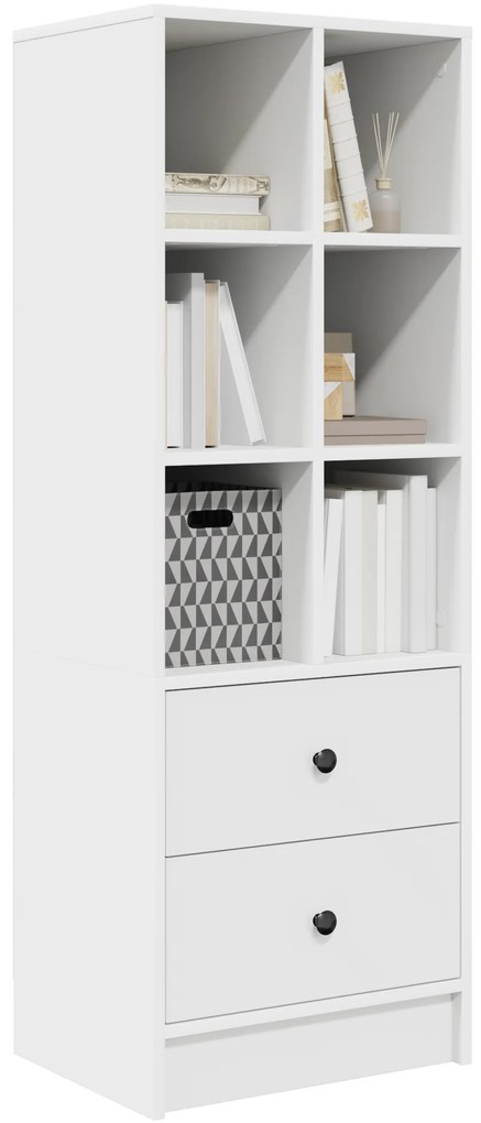 vidaXL Highboard Λευκό 45.5 x 34 x 127 εκ Επεξεργασμένο ξύλο