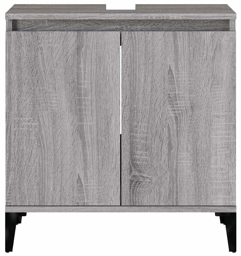 vidaXL Ντουλάπι Νιπτήρα Grey Sonoma 58 x 33 x 60 εκ. Επεξεργ. Ξύλο