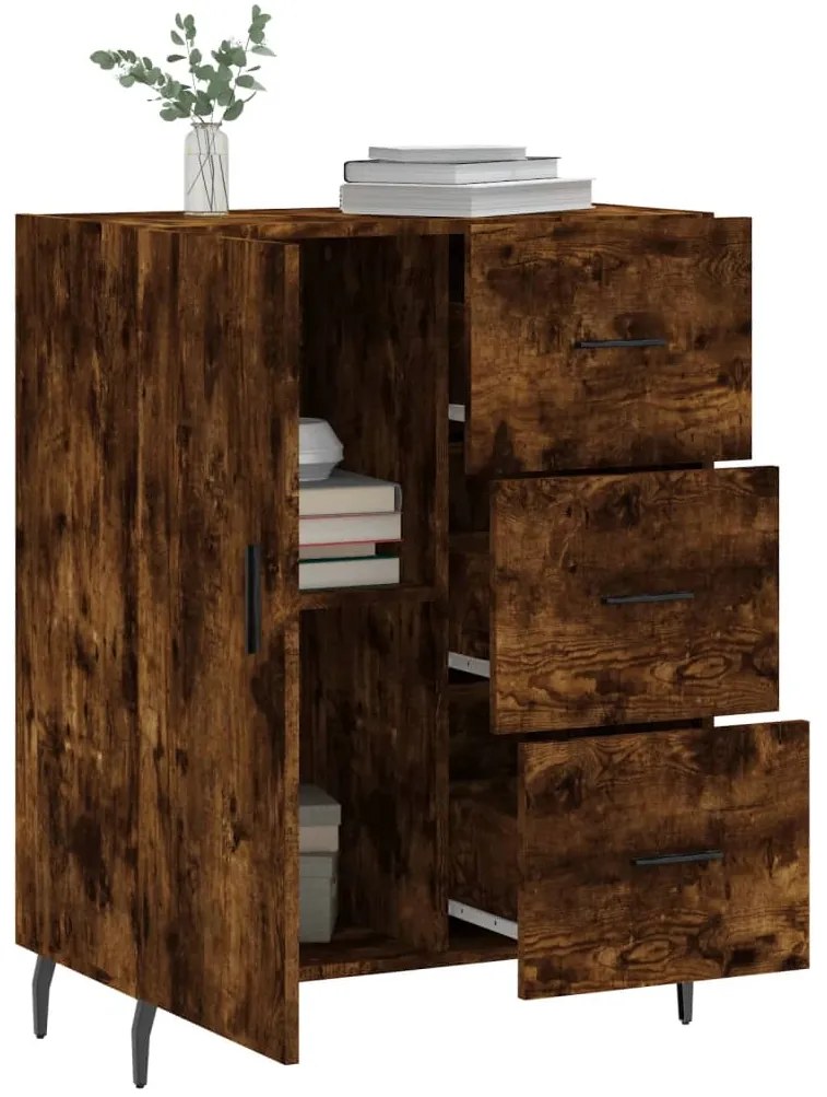 vidaXL Ντουλάπι Καπνιστή Δρυς 69,5 x 34 x 90 εκ. Επεξεργασμένο Ξύλο