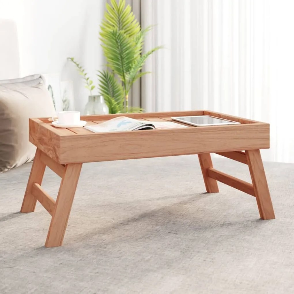 Δίσκος Πτυσσόμενος 55x35x25 εκ. από Μασίφ Ξύλο Teak - Καφέ