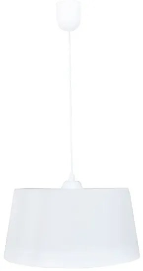 Κρεμαστό Φωτιστικό Οροφής 1xE27 Πλαστικό Φ35cm Drum Heronia Lighting 35-0078 Λευκό