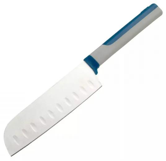 Μαχαίρι Santoku Tasty 678243, Μαλακή λαβή, 13 cm, Ανοξείδωτο, Μπλε