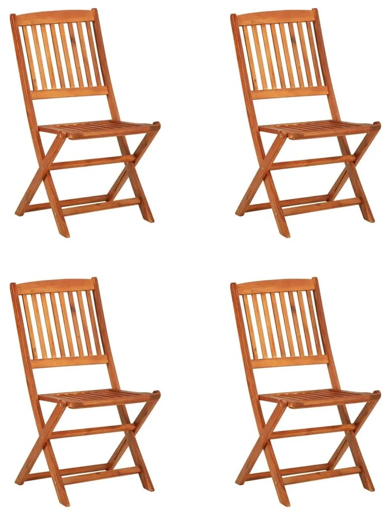 vidaXL Τραπεζαρία Κήπου Σετ 5 Τεμαχίων από Μασίφ Ξύλο Ακακίας