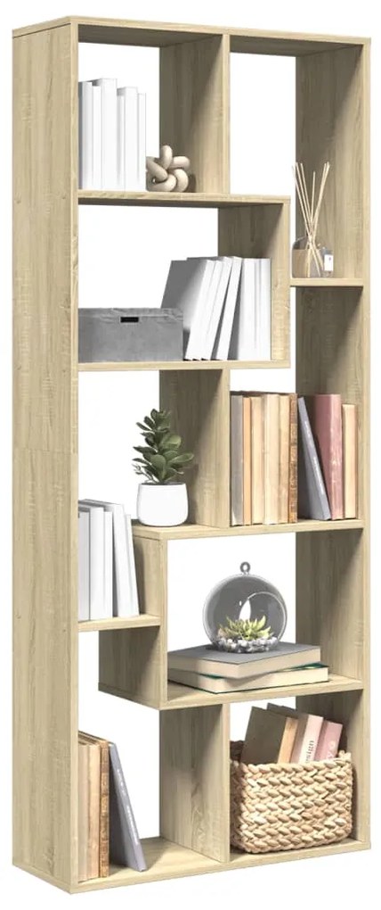 Βιβλιοθήκη/Διαχωριστικό Χώρου Δρυς 67x25x161,5 εκ. Επεξ. Ξύλο