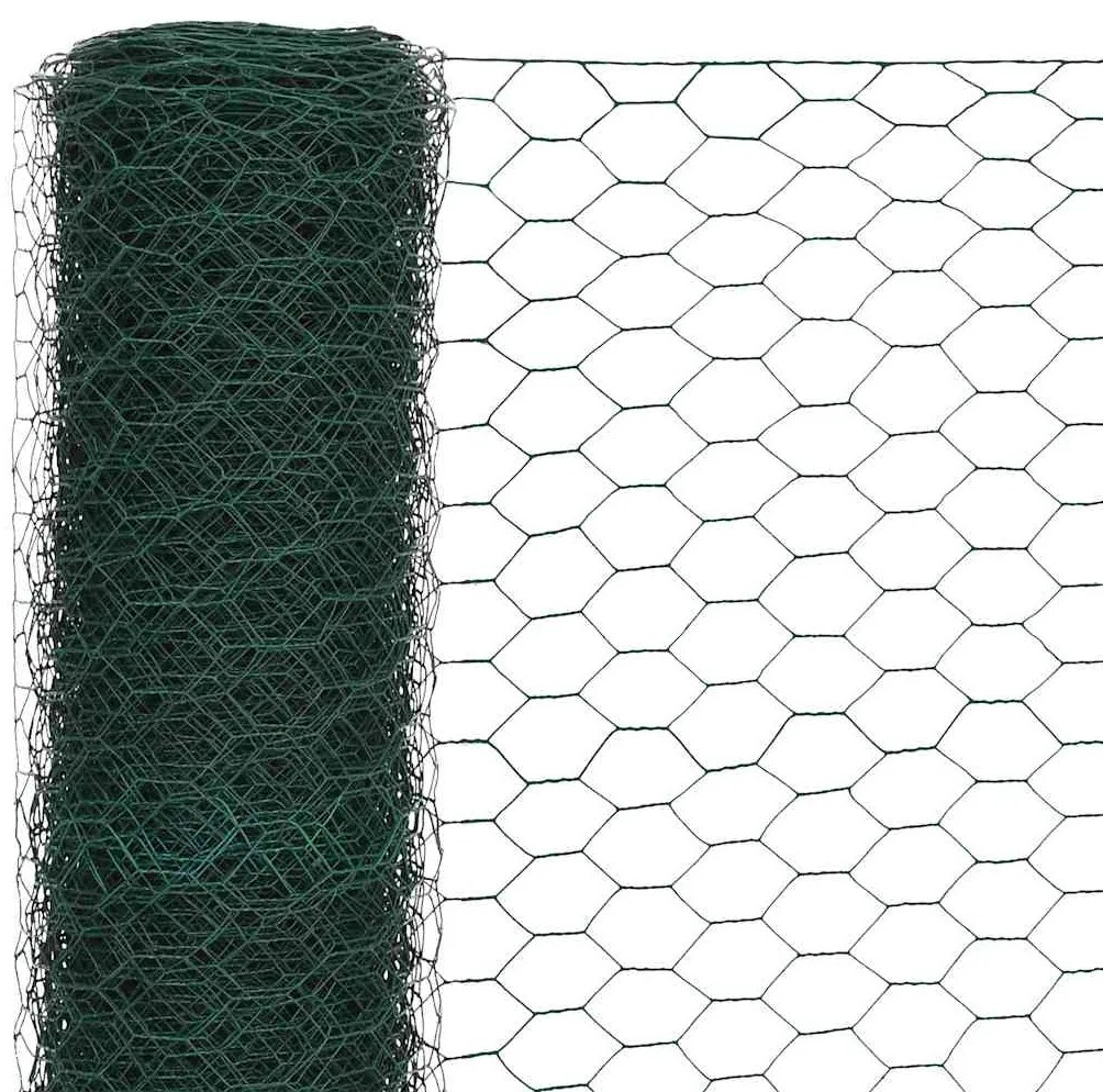 vidaXL Συρματόπλεγμα Εξάγωνο Πράσινο 25x1,2 μ. Ατσάλι με Επικάλυψη PVC