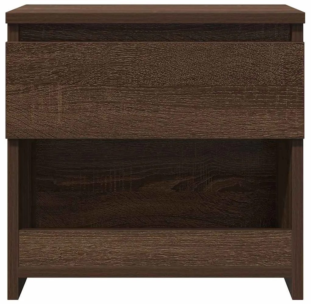 vidaXL Κομοδίνα 2 τεμ. Καφέ Δρυς 40x30x39 εκ. από Επεξεργασμένο Ξύλο