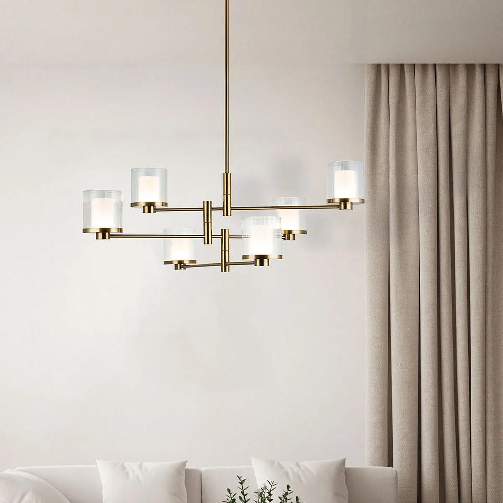 Φωτιστικό Οροφής LED Dimmable Zambelis 23019 Gold Matt