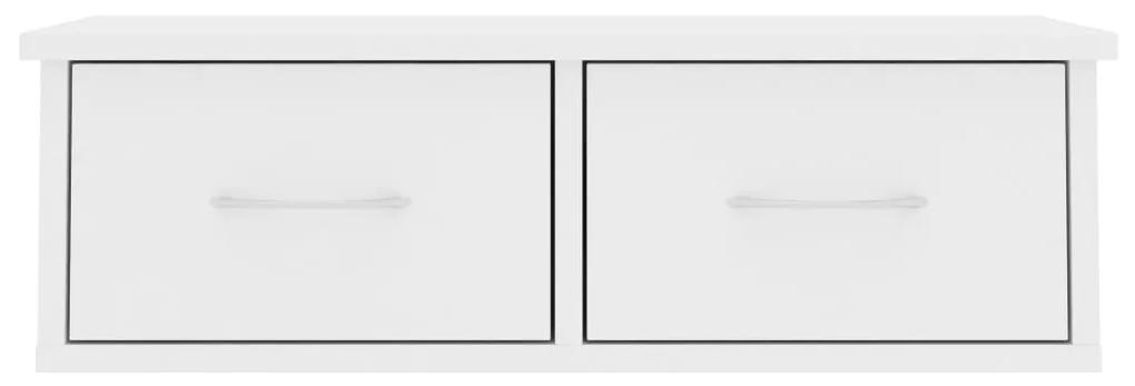 vidaXL Ράφι Τοίχου με Συρτάρια Λευκό 60 x 26 x 18,5 εκ. Μοριοσανίδα
