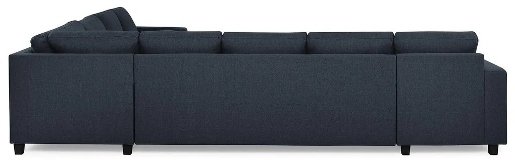 Γωνιακός Καναπές Scandinavian Choice C160, Μαύρο, Μπλε, 345x285x86cm, Πόδια: Πλαστική ύλη | Epipla1.gr