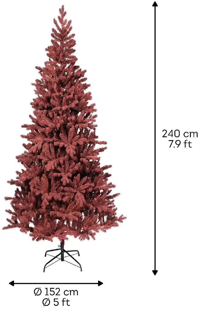 Beauty Home Χριστουγεννιάτικο Δέντρο Μπορντώ 152cm x 240cm