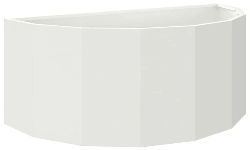 vidaXL Γλάστρα Λευκό 90 x 45 x 35 cm Ατσάλι