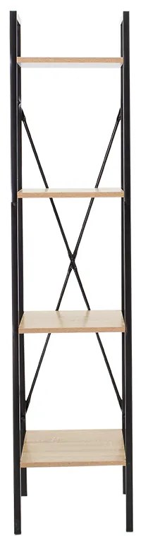 Βιβλιοθήκη Ramon pakoworld φυσικό-μαύρο 34x32,5x148εκ - 085-000013 - 085-000013