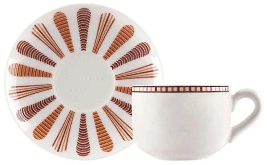 Φλυτζάνι Τσαγιού Με Πιατάκι Mideia 1181846 250ml Multi Ionia Porcelain