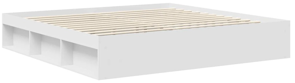 vidaXL Σκελετός Κρεβατιού Λευκό 200 x 200 cm Στερεά ξυλεία πεύκου