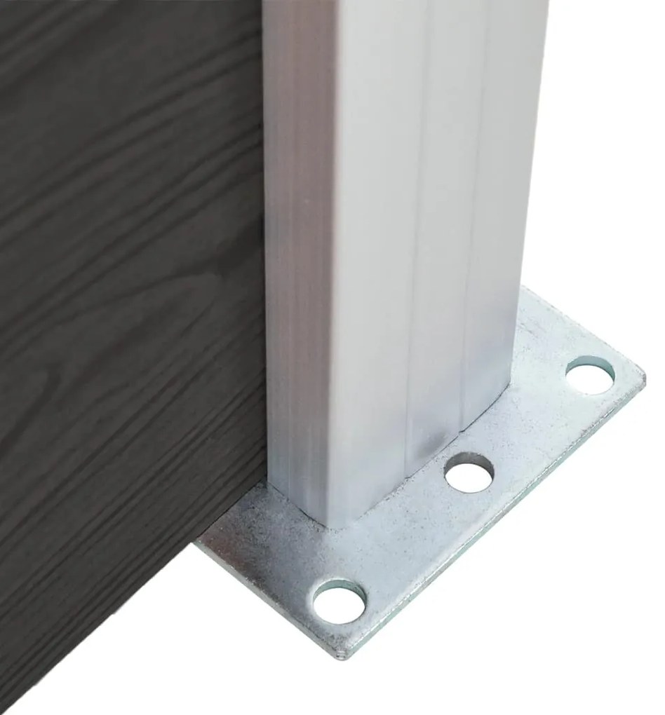 vidaXL Πάνελ Περίφραξης Μαύρο 180 x 146 εκ. από WPC