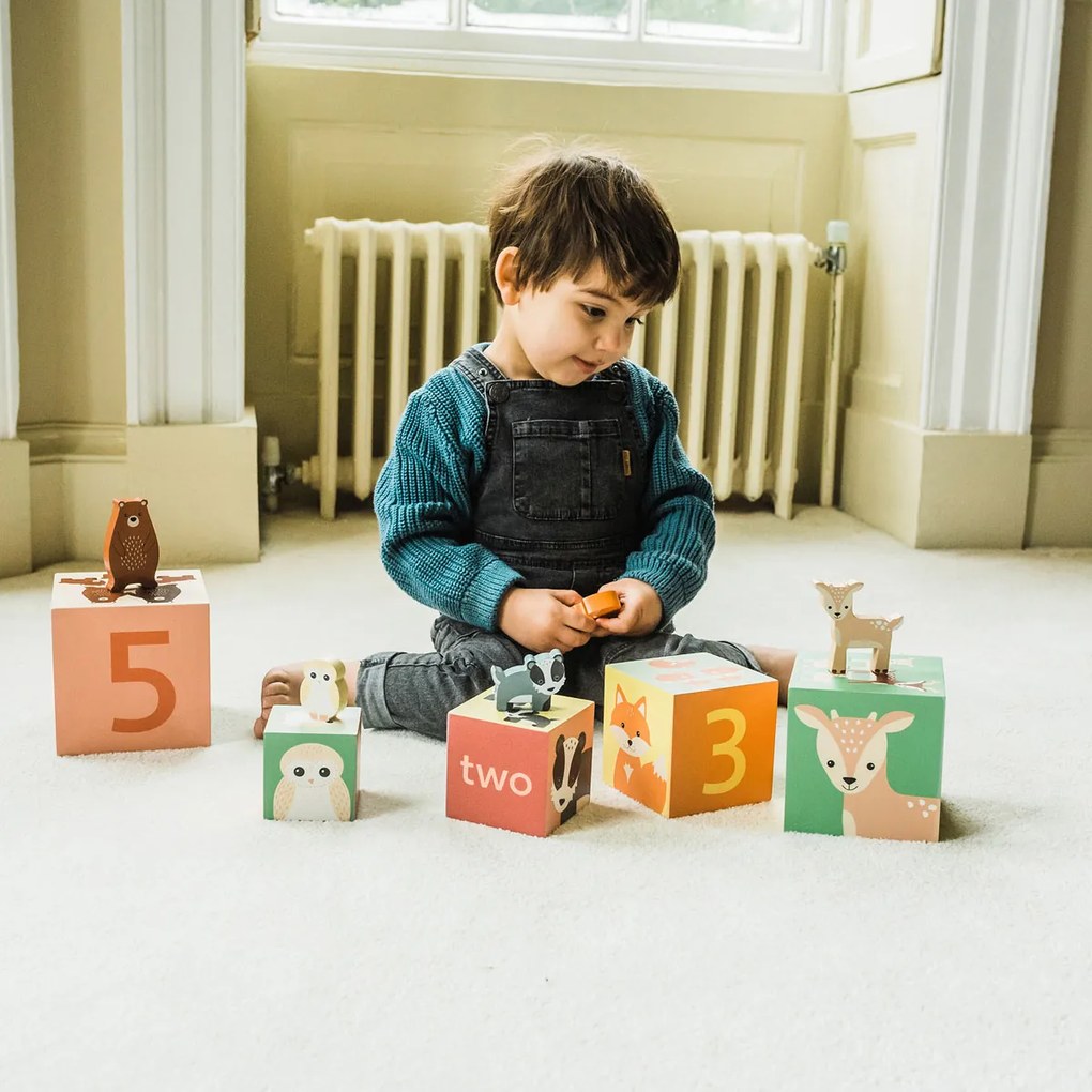 Ξύλινο Κύβοι Στοίβαξης (Σετ 10τμχ) Orange Tree Toys Woodland  60-12074