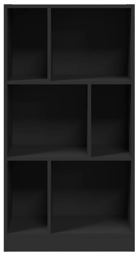 vidaXL Βιβλιοθήκη Μαύρη 57x28,5x107,5 εκ. από Επεξεργασμένο Ξύλο