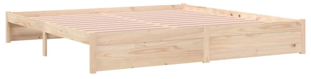 vidaXL Σκελετός Κρεβατιού Χωρίς Στρώμα 200x200 εκ Μασίφ Ξύλο