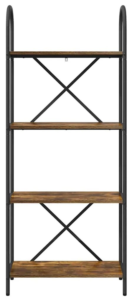 vidaXL Ράφι Βιβλίων Καπνιστή δρυς 60 x 30 x 146 εκ Επεξεργασμένο ξύλο