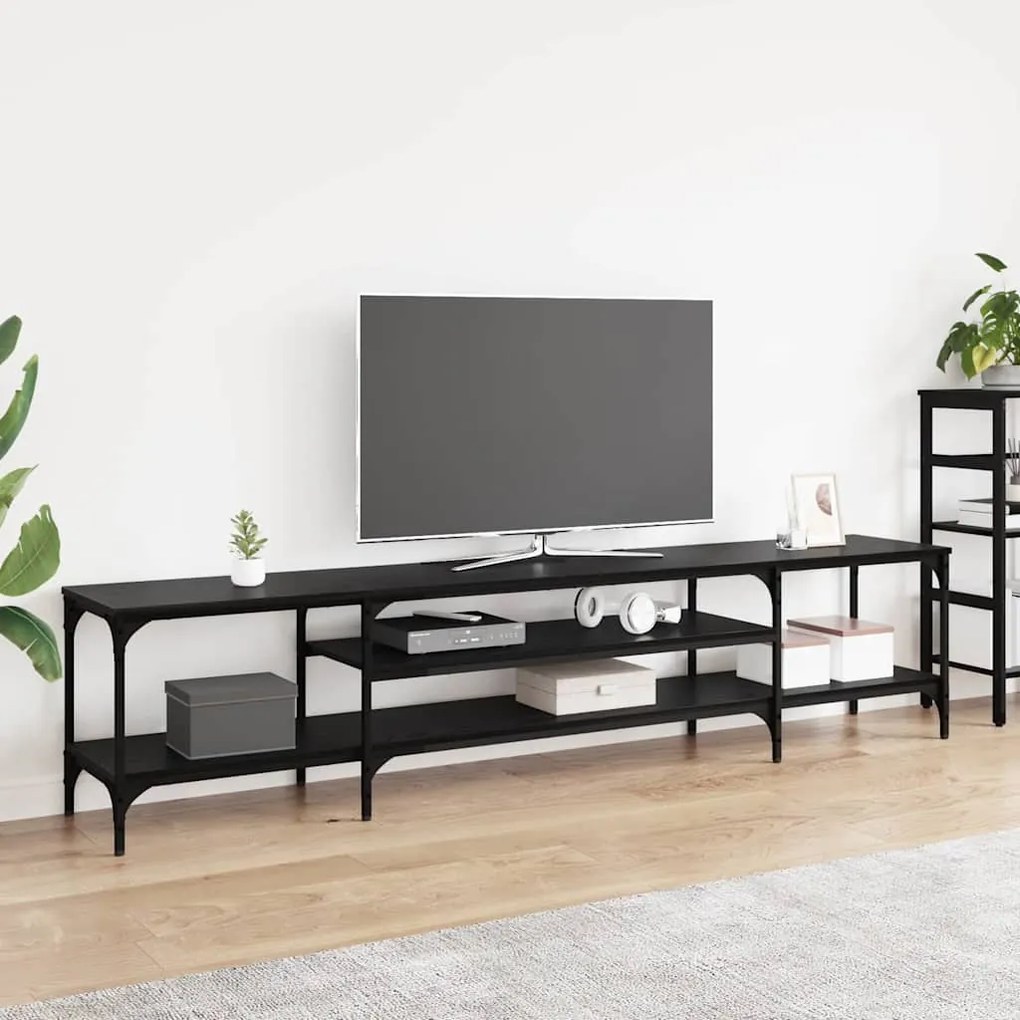 Ντουλάπι TV Μαύρη Οξυά 201 x 35 x 45 εκ.