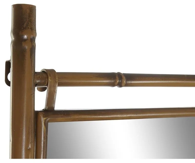 Πετσετοθήκη Δαπέδου DKD Home Decor Καθρέφτης Μέταλλο Μουστάρδα (55 x 3 x 190 cm)