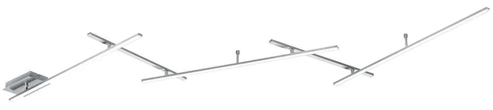 Φωτιστικό Οροφής - Πλαφονιέρα Indira 674610507 245x50x6,5cm Led 3000lm 25W 3000K Nickel Mat Trio Lig Μέταλλο,Ακρυλικό