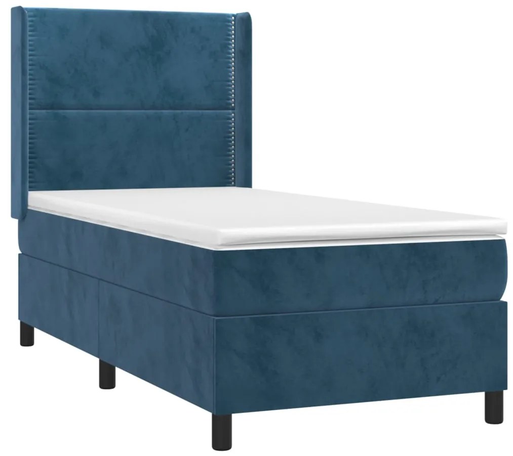 ΚΡΕΒΑΤΙ BOXSPRING ΜΕ ΣΤΡΩΜΑ ΣΚΟΥΡΟ ΜΠΛΕ 100X200 ΕΚ. ΒΕΛΟΥΔΙΝΟ 3132607