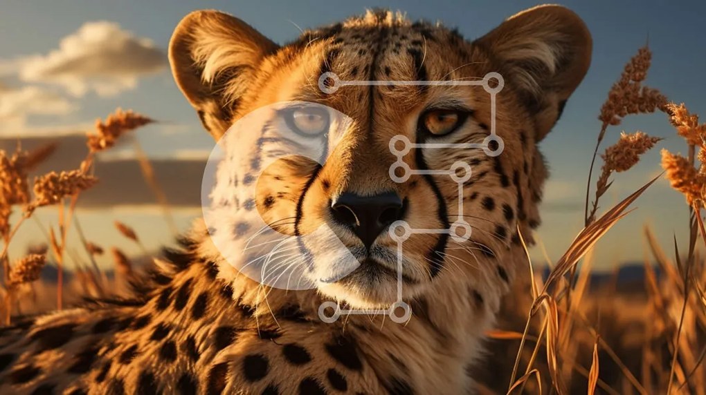 Intra Συλλεκτικό Ξύλινο Παζλ Plywood  4mm - Golden Brown Cheetah στη Σαβάνα Σε Ξύλινο Κουτί - Διαστάσεις: 10x10 cm – 25 κομμάτια