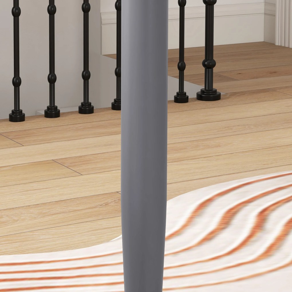 HOMCOM Τραπέζι Τραπεζαρίας για 2 άτομα, στρογγυλή επιφάνεια, ατσάλινο πόδι, Γκρι, 70 x 70 x 75 cm