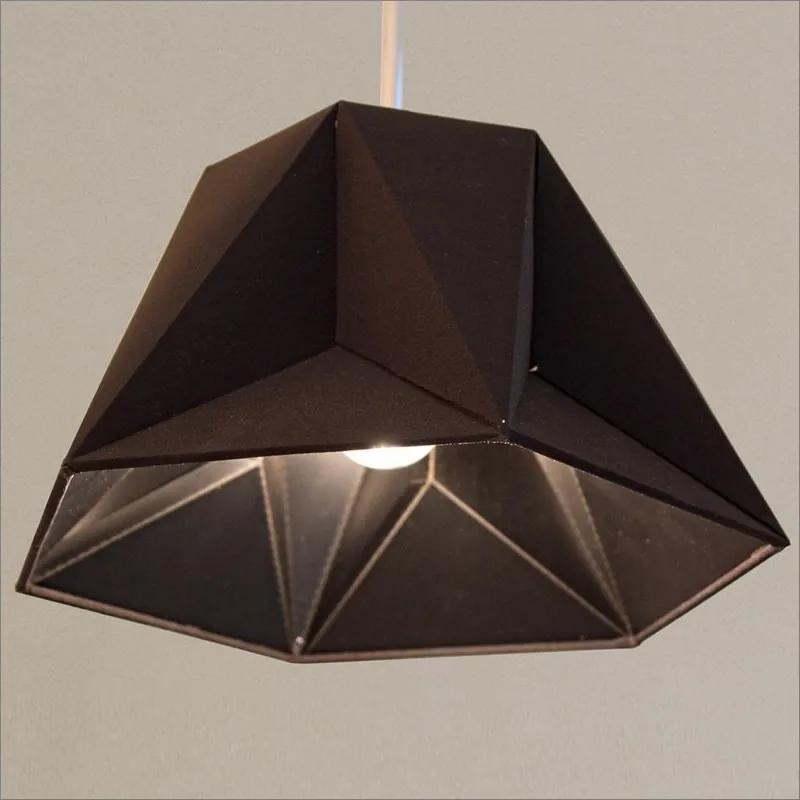 Φωτιστικό Οροφής Esagono Μαύρο (28x25x15εκ.) Ε14