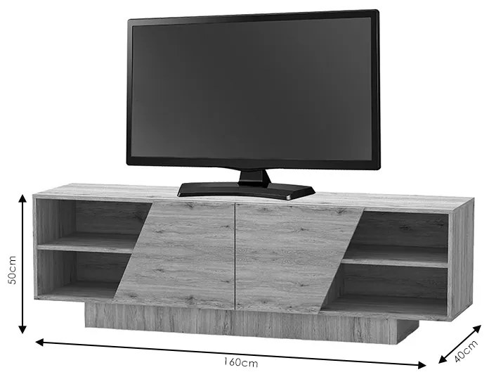 Έπιπλο τηλεόρασης Stevie pakoworld sonoma 160x40x50εκ - 248-000004 - 248-000004