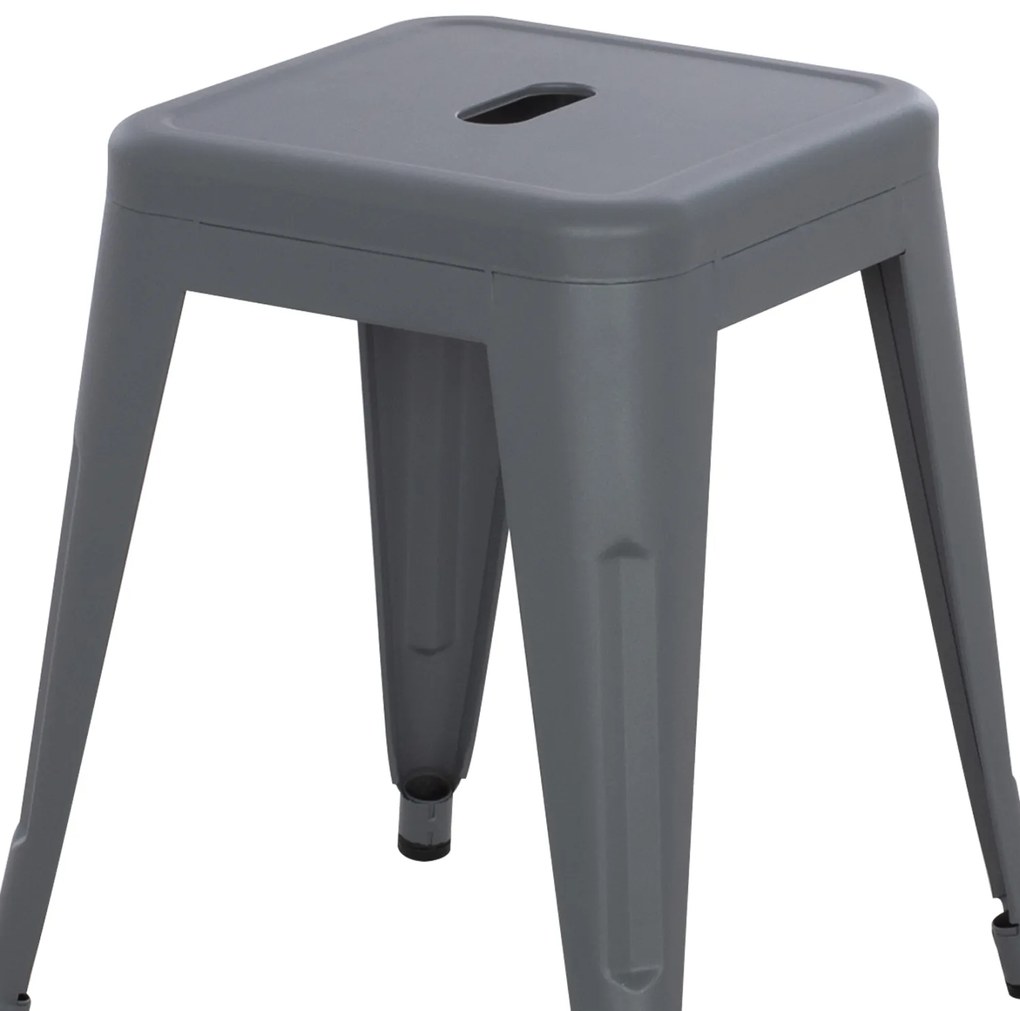 ΣΚΑΜΠΟ ΜΕΤΑΛΛΙΚΟ MELITA HM0096.50 ΣΕ ΓΚΡΙ ΜΑΤ ΧΡΩΜΑ 39x39x46Υεκ. (1 Τεμμάχια)