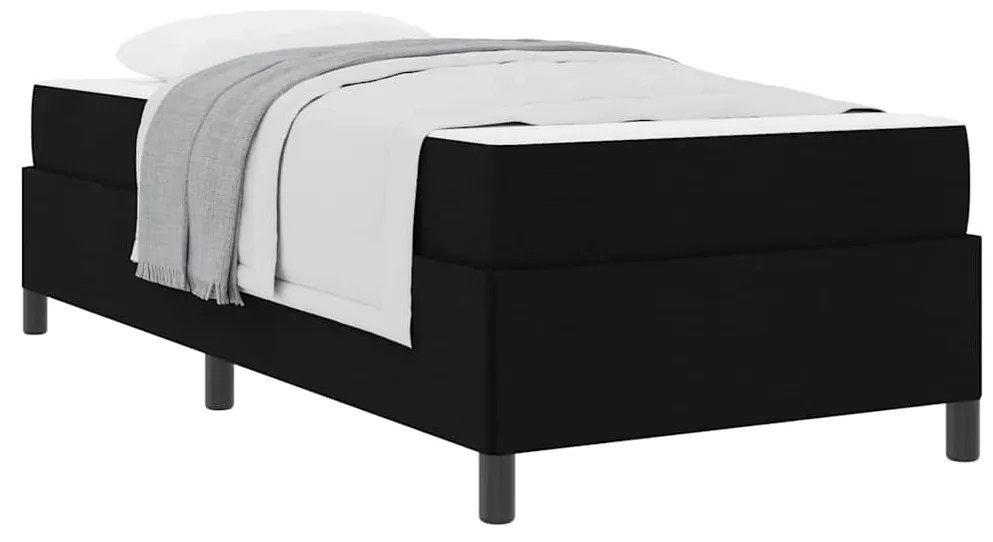 vidaXL Κρεβάτι με ελατήρια Μαύρο 90 x 190 cm