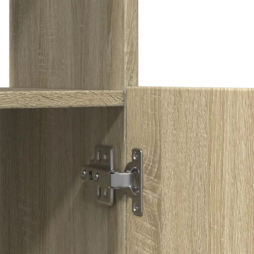 Ντουλάπι Sonoma Δρυς 63x33x180 εκ. από Επεξεργασμένο Ξύλο - Καφέ